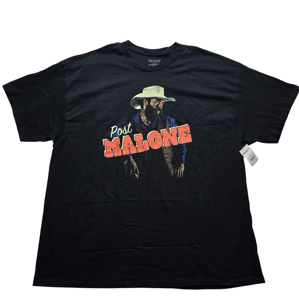 Post Malone Graphic Tee Country Tour Black XXXL Streetwear Band Shirt